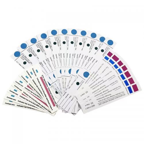 Ethylene oxide chemical indicator card